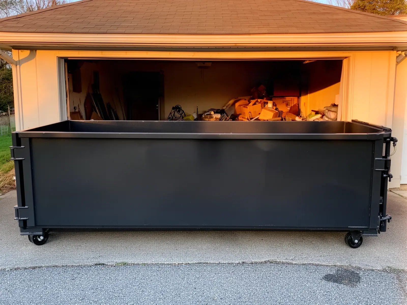 Roll-off dumpster from Uncle Zeke's Dumpster Rental in Chicopee, MA